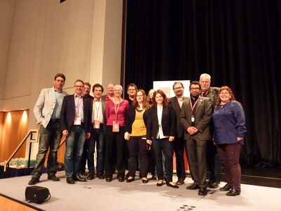 Delegierte der AfA Baden-Württemberg mit Helmut Roth (AfA Kreisverband Böblingen) und Georg Patzek (AfA Kreisverband Böb