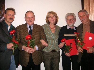 v.r.n.l.:Jürgen Pollmeier, Paul Binder,Renate Bauer-Riegger, Günter Achilles,Frank Däuber (Bild nicht Teil des Artikels)