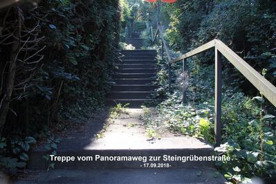 Treppe vom Panoramaweg zum Steingrübenweg