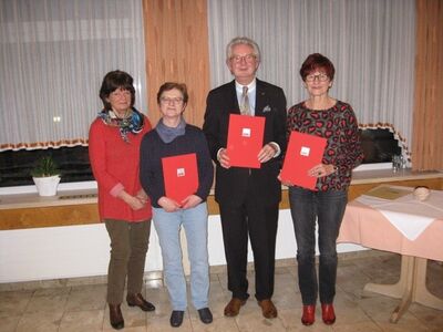 v.li. Birgit Kipfer, Sieglinde Fuchs, Werner Faix, Gerlinde Hörz