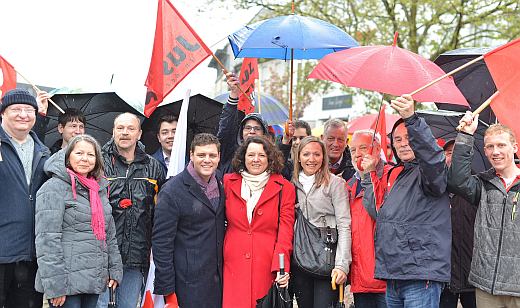 Bildmitte Angelika Klingel, Landtagskandidatin WK6, Links neben Ihr MdL Florian Wahl Rechts Jasmina Hostert- Sijercic